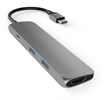 Satechi Aluminum Type-C Slim Multi-Port Adapter 4K Space Gray (ST-CMAM)