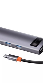 Baseus Metal Gleam Series 5-in-1 (3xUSB3.0 + 4KHD + Type-C) (CAHUB-CX0G)