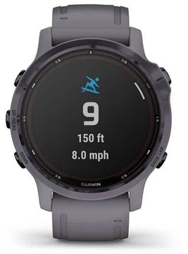 Garmin Fenix 6S Pro Solar Edition Amethyst Steel with Shale Gray Band (010-02409-15)