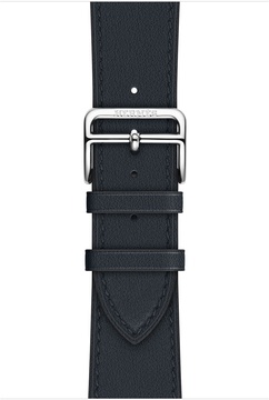 Apple Watch Hermes Series 4 GPS + Cellular 44mm Stainless Steel Case with Bleu Indigo Swift Leather Single Tour (MU6W2)