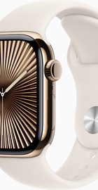 Apple Watch Series 10 GPS + Cellular 42mm Gold Titanium Case With Starlight Sport Band - M/L (MX073)