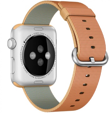 Apple Woven Nylon for Watch 42mm/44mm/45mm/46mm/49mm Gold/Red (MMA62)