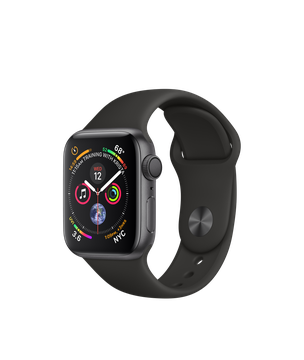 Apple Watch Series 4 GPS 40mm Space Gray Aluminum Case with Black Sport Band (MU662)