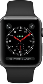 Apple Watch 42mm Series 3 GPS + Cellular Space Gray Aluminum Case with Black Sport Band (MQK22)