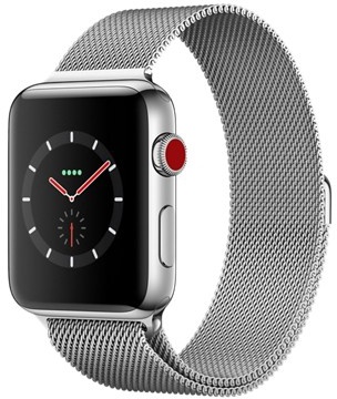 Apple Watch Series 3 GPS + Cellular 42mm Stainless Steel w. Milanese L. (MR1J2)