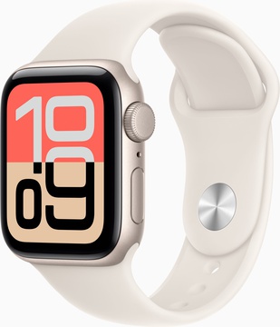 Apple Watch SE 3 GPS 40mm Starlight Alu. Case w. Starlight S. Band - M/L (MEH54)