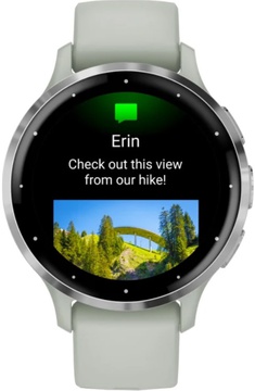 Garmin Venu 3S Silver S. Steel Bezel w. Sage Gray Case and S. Band (010-02785-01/51)