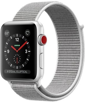 Apple Watch Series 3 GPS + Cellular 42mm Silver Aluminum w. Seashell Sport L. (MQK52)