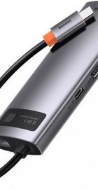 Baseus Metal Gleam Series 6-in-1 Multifunctional Type-C HUB  (3xUSB3.0 + 4KHD + RJ45 + Type-C) (CAHUB-CW0G)