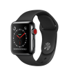 Apple Watch 38mm Series 3 GPS + Cellular Space Black Stainless Steel Case with Black Sport Band (MQJW2)