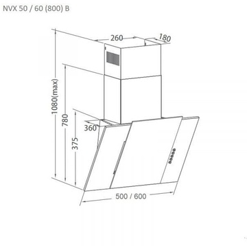 Pyramida NVX 60 (800) B WH