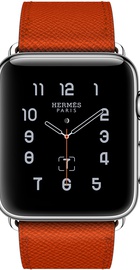 Apple Watch Hermes 42mm Series 2 Stainless Steel Case with Feu Epsom Leather Single Tour (MNQ22)