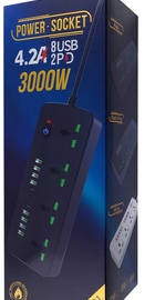 IQ Power Strip T9-PD (4 розетки + 8 USB + 2 Type-C) 2m