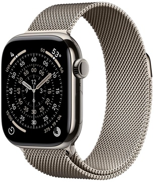 Apple Watch Series 11 GPS + Cellular 42mm Natural Tit. Case w. Natural Milanese Loop (MF8P4)