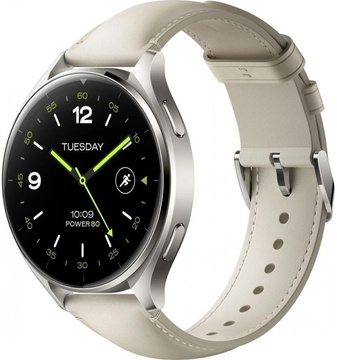 Xiaomi Watch 2 Titan Gray Case with White Leather Strap (BHR9306GL)
