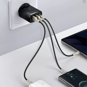 Baseus Compact Quick Charger 30W QC+ PD (1Type-C + 2USB) (CCXJ-E01)