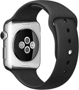 Apple Sport Band for Watch 42mm/44mm/45mm/46mm/49mm Black (MJ4Q2, MTPL2)