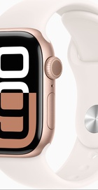 Apple Watch Series 10 GPS 42mm Rose Gold Aluminum Case With Light Blush Sport Band - S/M (MWWH3)