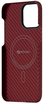 Pitaka MagEZ Case 2 for iPhone 13 Pro, Herringbone Red/Orange (KI1307P)