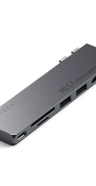 Satechi Aluminum USB-C Pro Hub Slim Adapter Space Gray (ST-HUCPHSM)