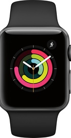 Apple Watch 38mm Series 3 GPS Space Gray Aluminum Case with Gray Sport Band (MR352)