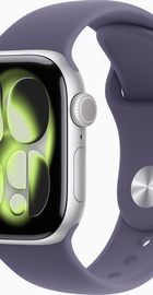 Apple Watch Series 11 GPS 42mm Silver Alu. Case w. Purple Fog S. Band - M/L (MEU74)
