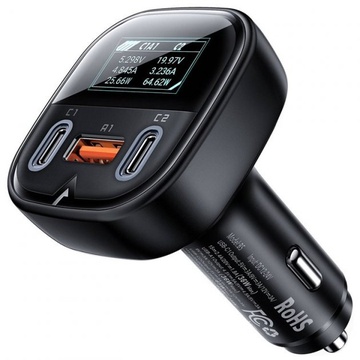 Acefast B5 101W  metal car charger with OLED smart display (AFB5B)