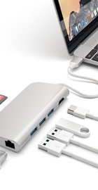 Satechi Type-C Multi-Port Adapter 4K with Ethernet Silver (ST-TCMAS)
