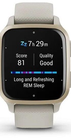 Garmin Venu Sq 2 – Music Edition Cream Gold Al. Bezel w. French Gray Case and S. Band (0010-02700-02/12)