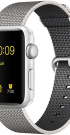 Apple Watch 38mm Series 2 Silver Aluminum Case with Pearl Woven Nylon (MNNX2)