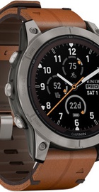 Garmin Fenix 7 Pro Sapphire Solar Titanium with Chestnut L. Band (010-02777-30)