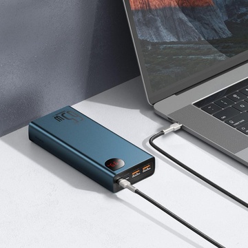 Baseus Adaman Metal Digital Display Quick Charge Power Bank 65W 20000mAh Blue (PPIMDA-D03)