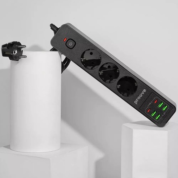 Proove Power Strip P-03 (3 розетки + 4 USB + 2 Type-C) 2М