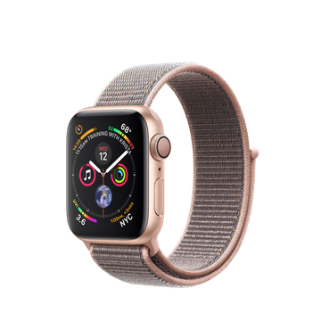 Apple Watch Series 4 GPS 40mm Gold Aluminum Case with Pink Sand Sport Loop (MU692)