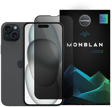 Monblan Privacy AntiStatic Glass 0.26mm DustProof for iPhone 15