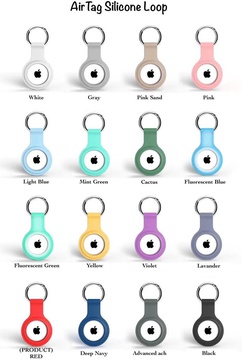 Apple AirTag Silicone Key Ring White