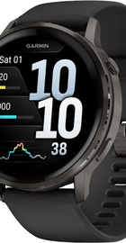 Garmin Venu 4 45 mm Slate with Black Silicone Band (010-03014-00)