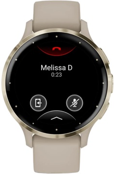 Garmin Venu 3S Soft Gold S. Steel Bezel w. French Gray Case and S. Band (010-02785-02)