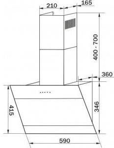 GRANADO Vivares 603-750 Black glass