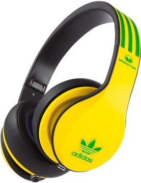Monster Adidas Originals Limited Over-Ear Yellow and Green over Black