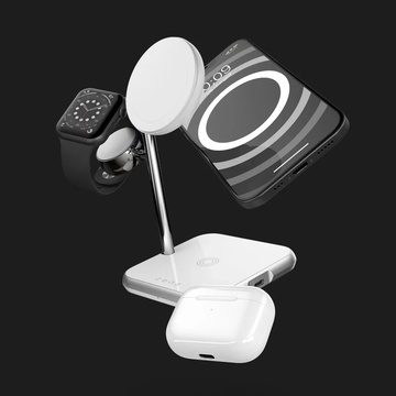 Zens 4-in-1 MagSafe + Watch Wireless Charging Station - White (ZEDC22W/00)