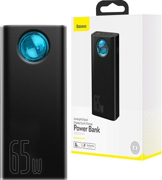 Baseus Amblight Digital Display Quick Charge 65W 30000mAh Black (PPLG-A01)