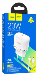 Hoco N24 Vicorious 20W (1 Type-C) + Кабель Type-C to Lightning Black