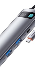 Baseus Metal Gleam Series 7-in-1 (2xUSB3.0+4KHD+Type-C+Type-C PD+TF+SD) (WKWG020113)