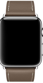 Apple Watch Hermes Leather Single Tour 42mm/44mm/45mm/46mm/49mm Etoupe Swift (MNHV2)
