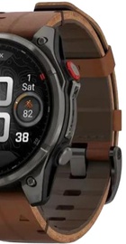 Garmin Fenix 8 Pro 47 mm AMOLED Carbon Gray DLC Titanium with Chestnut Leather Band (010-03198-40)