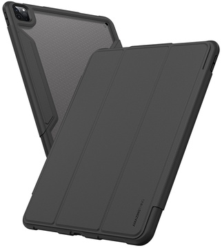 AmazingThing Anti-bacterial Protection Titan Folio Case for iPad Pro 12.9'' (2020-2022) Dark Black