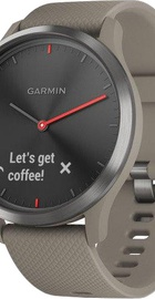 Garmin VIVOMOVE HR SPORT BLACK WITH SANDSTONE SILICONE BAND ONE SIZE (010-01850-03)