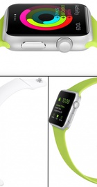 Apple Watch Sport 42mm Silver Aluminum Case with White Sport Band (MJ3N2)