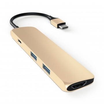 Satechi Slim Aluminum Type-C Multi-Port Adapter Gold (ST-CMAG)